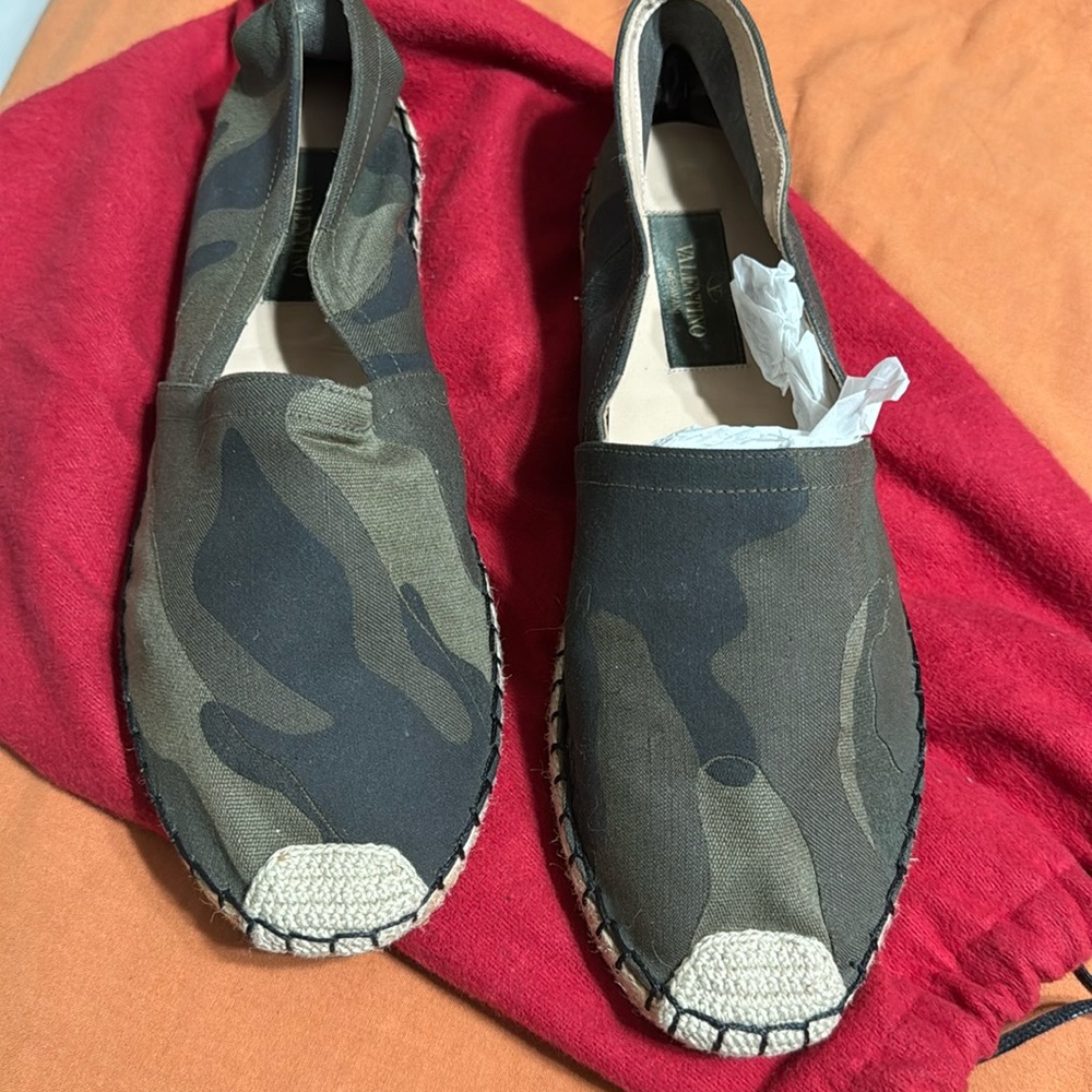 100%  authentic Valentino women’s espadrilles, camo  color, size 37